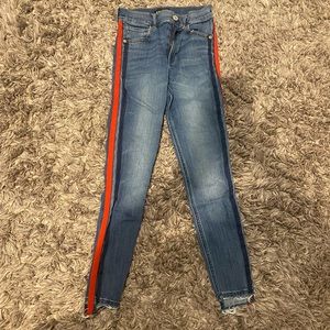 Express jeggings with stripe